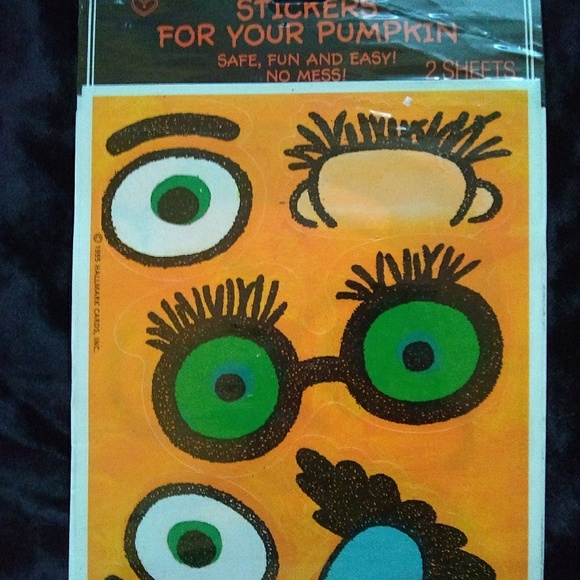 Vtg Jack O Lantern Stickers for Pumpkin Halloween - Picture 5 of 7